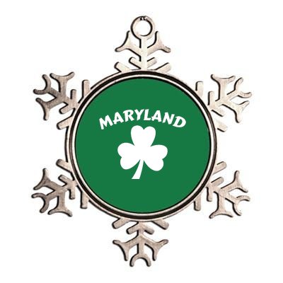 Irish Maryland Clover Metallic Star Ornament