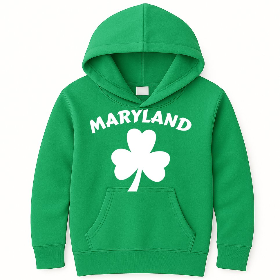 Irish Maryland Clover Kids Hoodie
