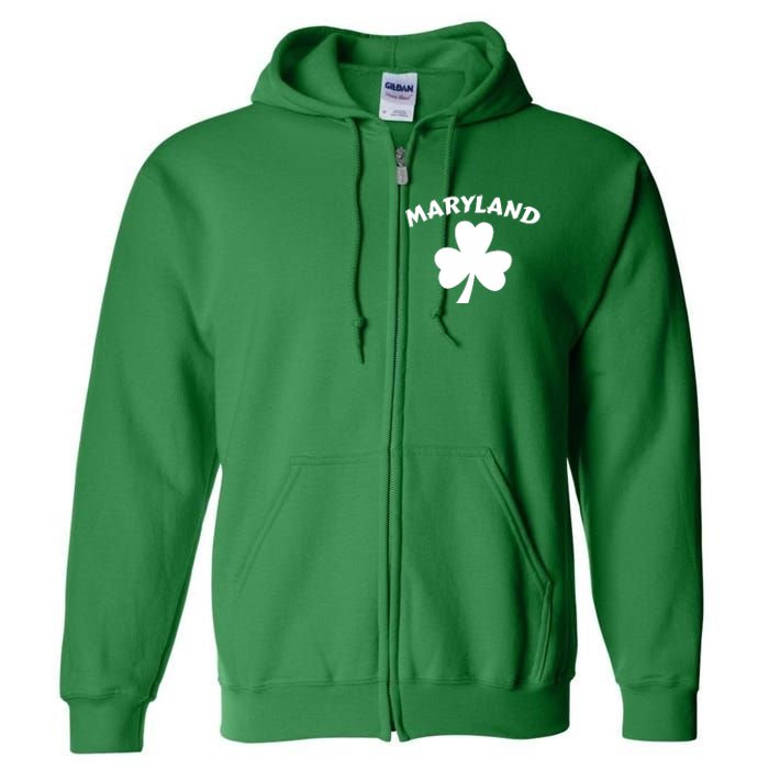 Irish Maryland Clover Full Zip Hoodie