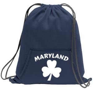 Irish Maryland Clover Sweatshirt Cinch Pack Bag