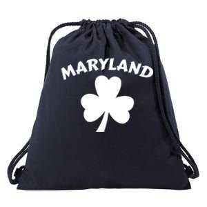 Irish Maryland Clover Drawstring Bag