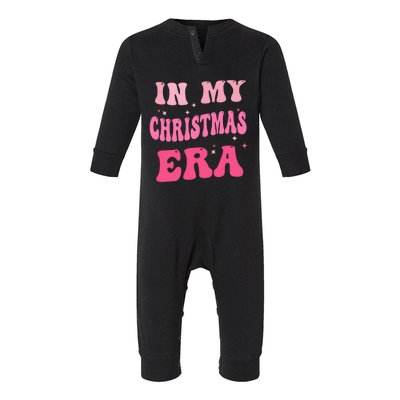 In My Christmas Vibes Era Groovy Matching Family Christmas Gift Infant Fleece One Piece