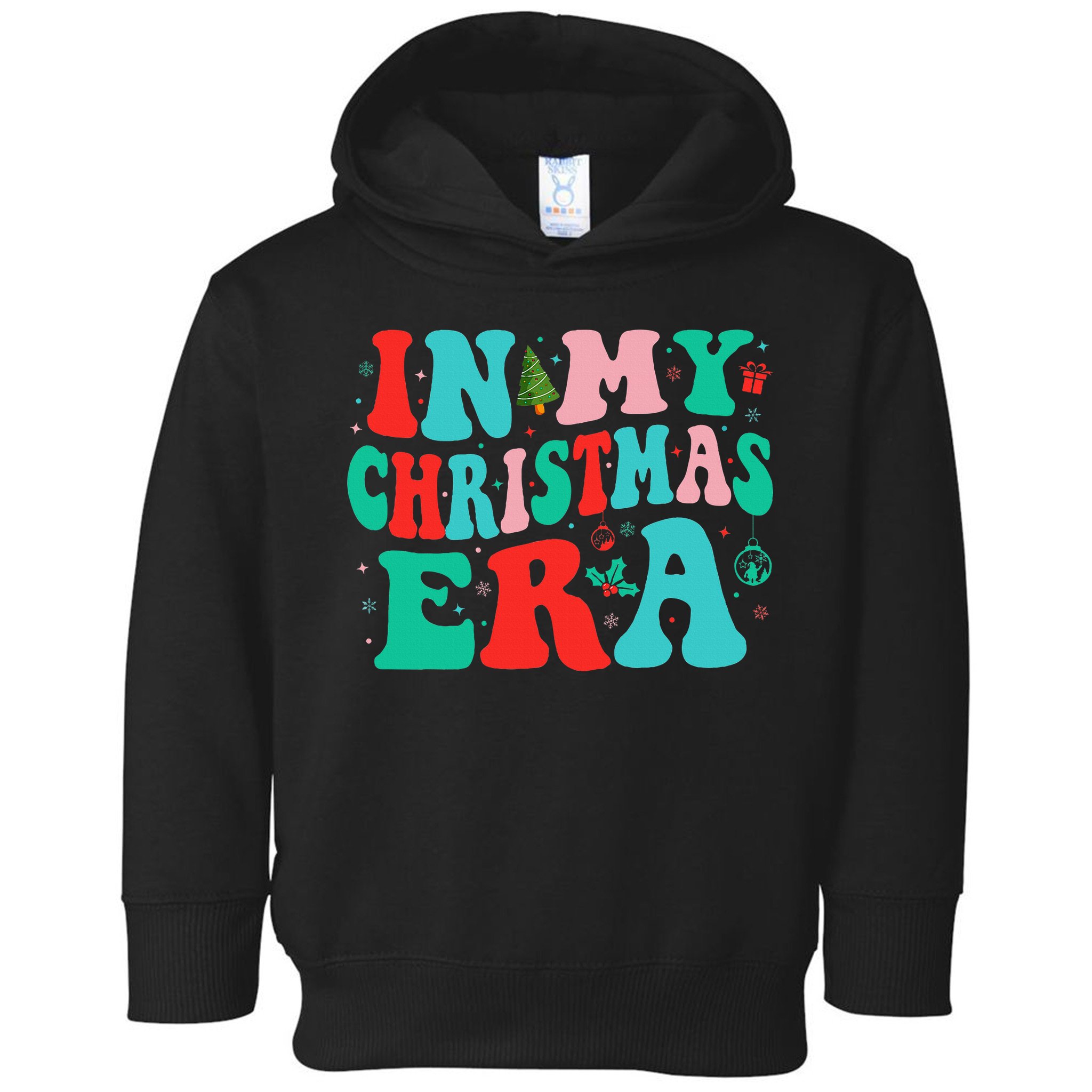 In My Christmas Era Cute Groovy Christmas Holiday  Toddler Hoodie