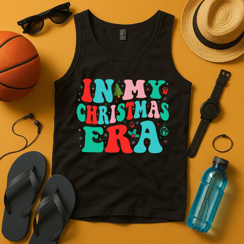 In My Christmas Era Cute Groovy Christmas Holiday  Tank Top