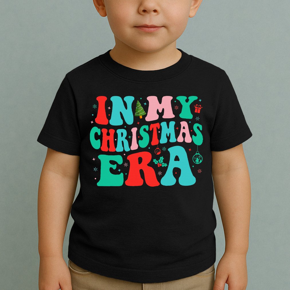In My Christmas Era Cute Groovy Christmas Holiday  Toddler T-Shirt