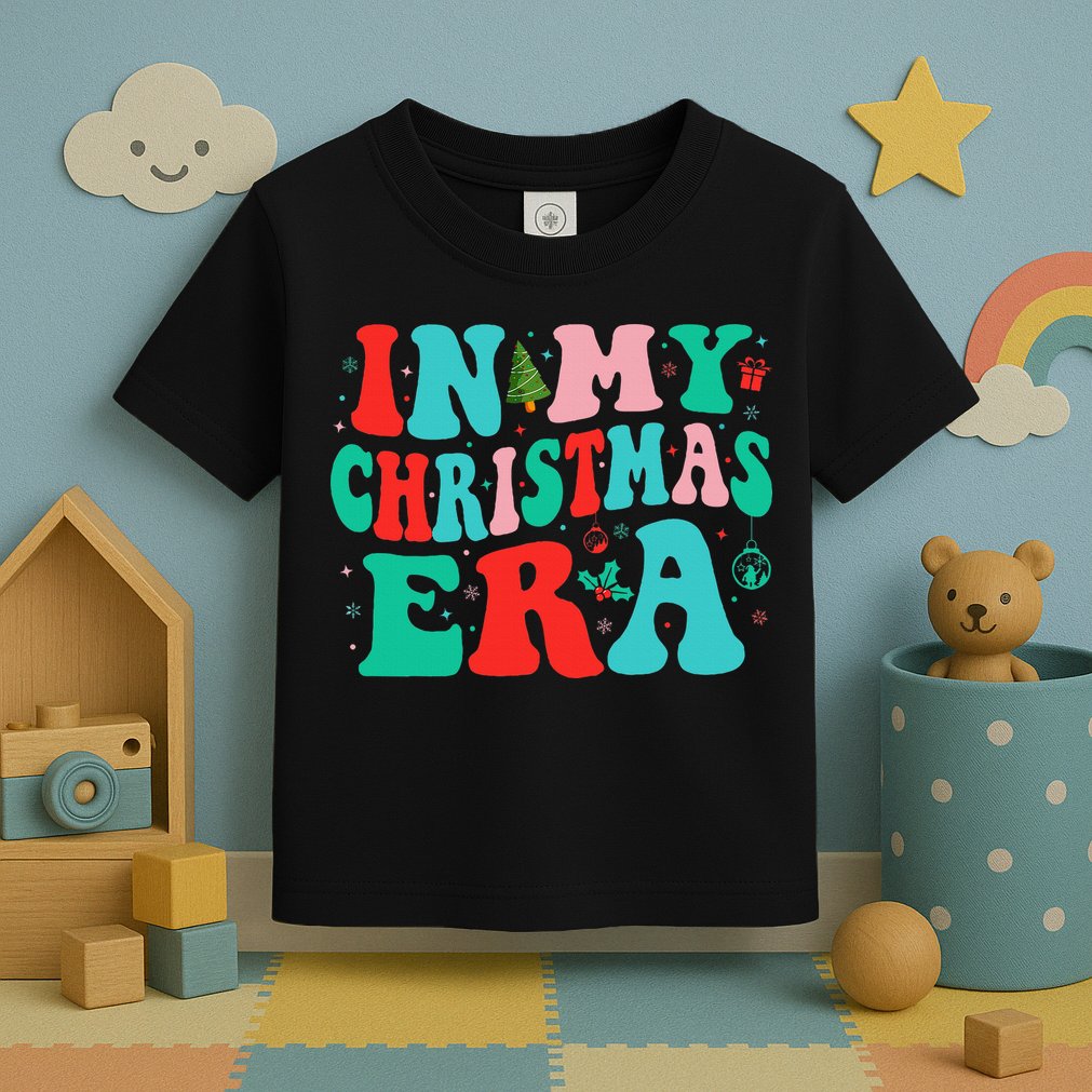 In My Christmas Era Cute Groovy Christmas Holiday  Toddler T-Shirt