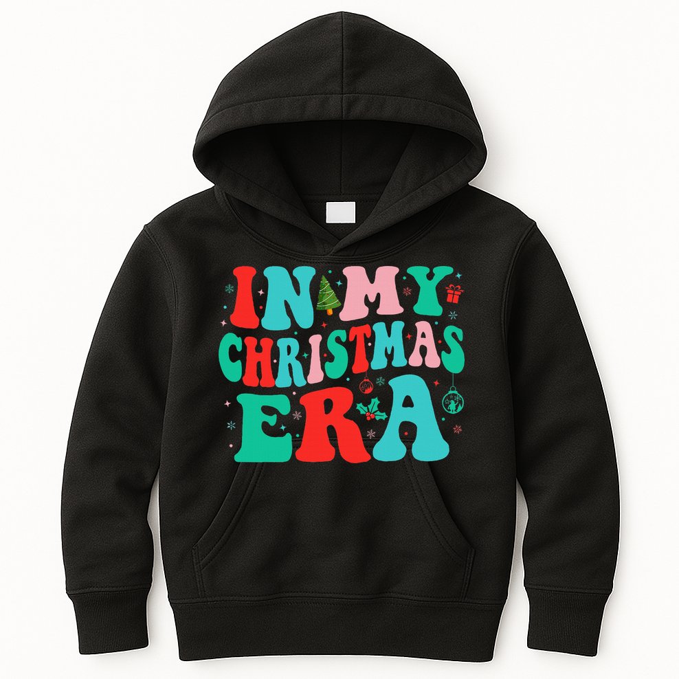 In My Christmas Era Cute Groovy Christmas Holiday  Kids Hoodie