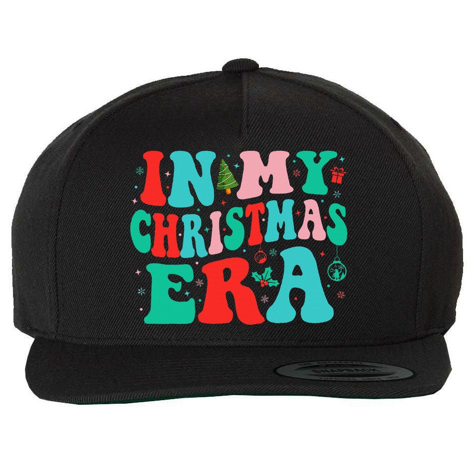 In My Christmas Era Cute Groovy Christmas Holiday  Wool Snapback Cap