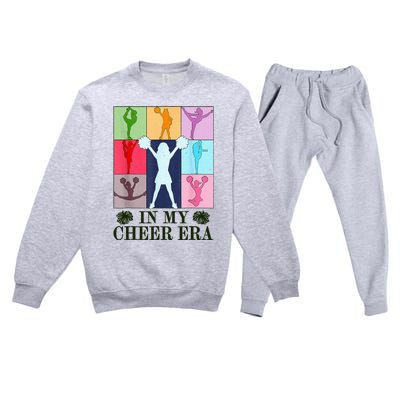 In My Cheer Era Cheer Leader Cheering Leadering Premium Crewneck Sweatsuit Set