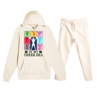 In My Cheer Era Cheer Leader Cheering Leadering Premium Hooded Sweatsuit Set