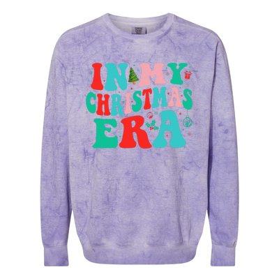 In My Christmas Era Cute Groovy Christmas Holiday Xmas Colorblast Crewneck Sweatshirt