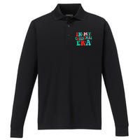 In My Christmas Era Cute Groovy Christmas Holiday Xmas Performance Long Sleeve Polo