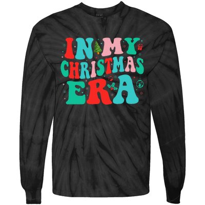 In My Christmas Era Cute Groovy Christmas Holiday Xmas Tie-Dye Long Sleeve Shirt