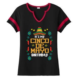 It's My Cinco De Mayo Birthday Mexican Party Ladies Halftime Notch Neck Tee