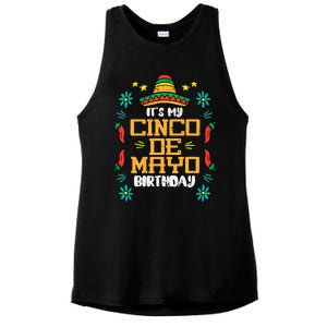 It's My Cinco De Mayo Birthday Mexican Party Ladies PosiCharge Tri-Blend Wicking Tank