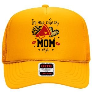 In My Cheer Mom Era Cheerleading Football Mom Life High Crown Mesh Back Trucker Hat