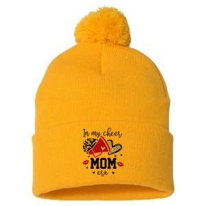 In My Cheer Mom Era Cheerleading Football Mom Life Pom Pom 12in Knit Beanie