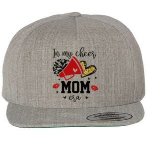 In My Cheer Mom Era Cheerleading Football Mom Life Wool Snapback Cap