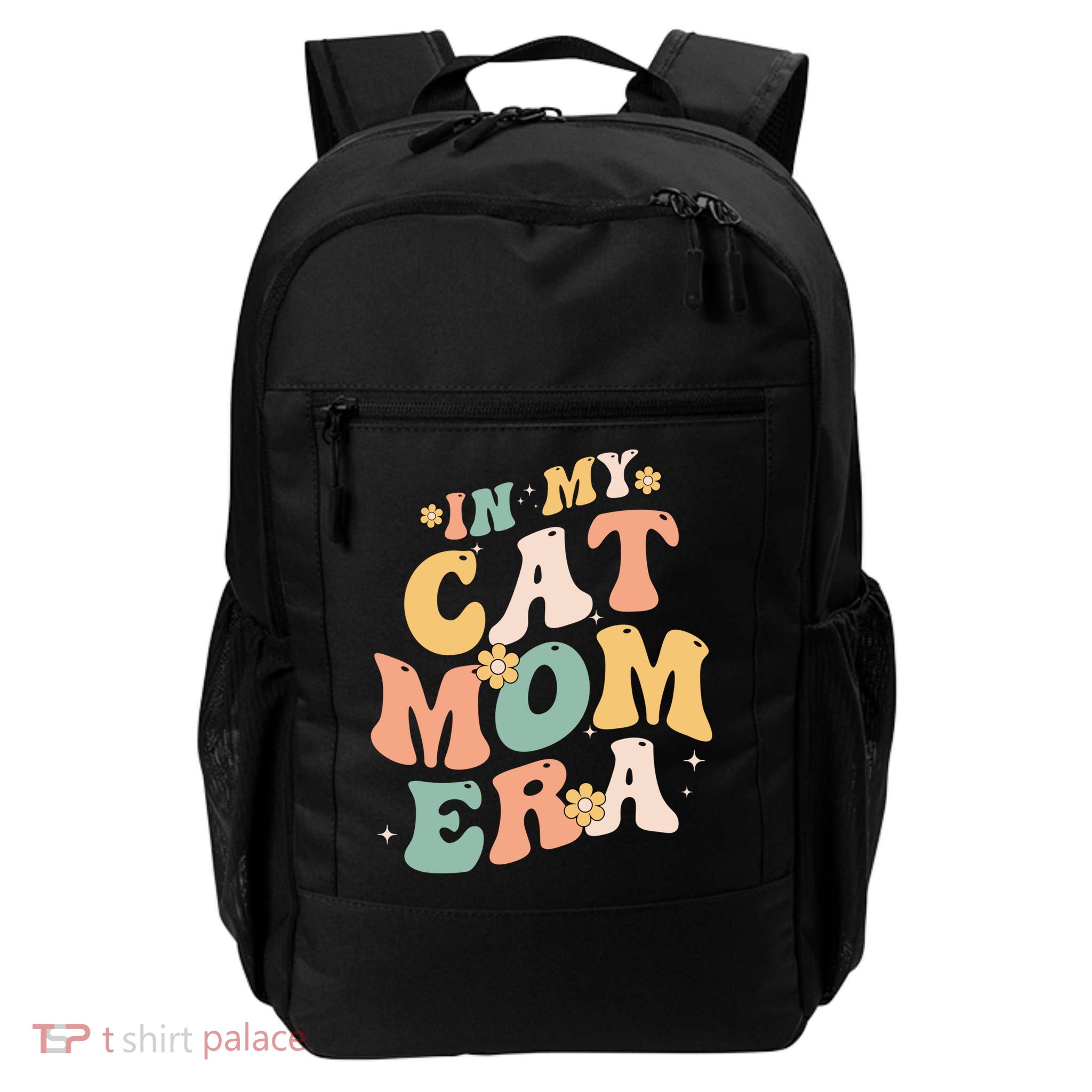In My Cat Mom Era Funny Mom MotherS Day Cat Lover Groovy Funny Gift Daily Commute Backpack