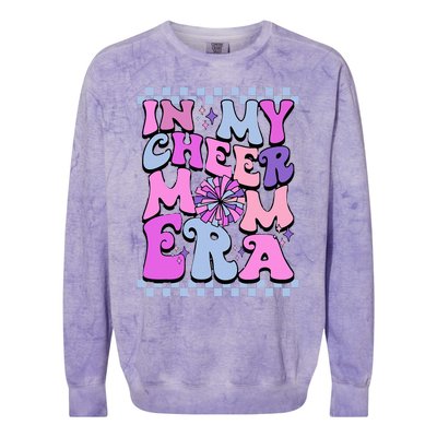 In My Cheer Mom Era Trendy Cheerleading Football Mom Life Colorblast Crewneck Sweatshirt