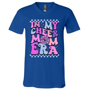 In My Cheer Mom Era Trendy Cheerleading Football Mom Life V-Neck T-Shirt