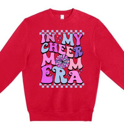 In My Cheer Mom Era Trendy Cheerleading Football Mom Life Premium Crewneck Sweatshirt