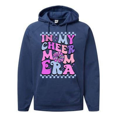 In My Cheer Mom Era Trendy Cheerleading Football Mom Life Performance Fleece Hoodie