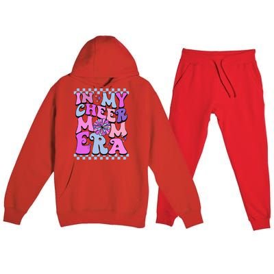 In My Cheer Mom Era Trendy Cheerleading Football Mom Life Premium Hooded Sweatsuit Set