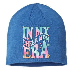 In My Cheer Mom Era Groovy Retro In My Cheer Mom Era Gift Sustainable Beanie