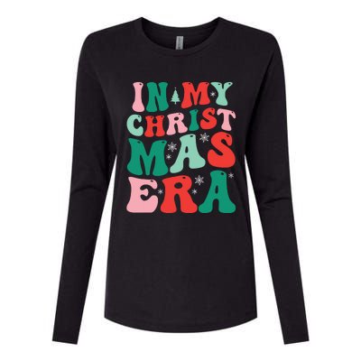 In My Christmas Era Groovy Xmas Womens Cotton Relaxed Long Sleeve T-Shirt