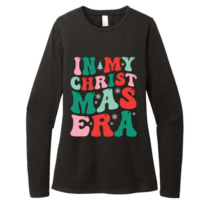 In My Christmas Era Groovy Xmas Womens CVC Long Sleeve Shirt