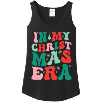 In My Christmas Era Groovy Xmas Ladies Essential Tank