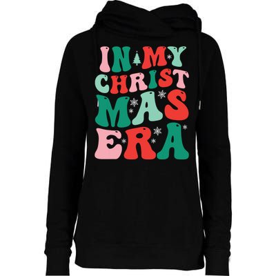 In My Christmas Era Groovy Xmas Womens Funnel Neck Pullover Hood