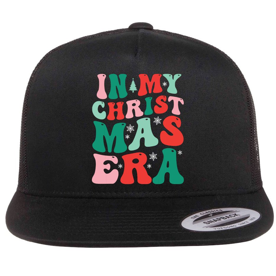 In My Christmas Era Groovy Xmas Flat Bill Trucker Hat
