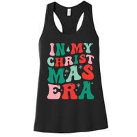 In My Christmas Era Groovy Xmas Women's Racerback Tank