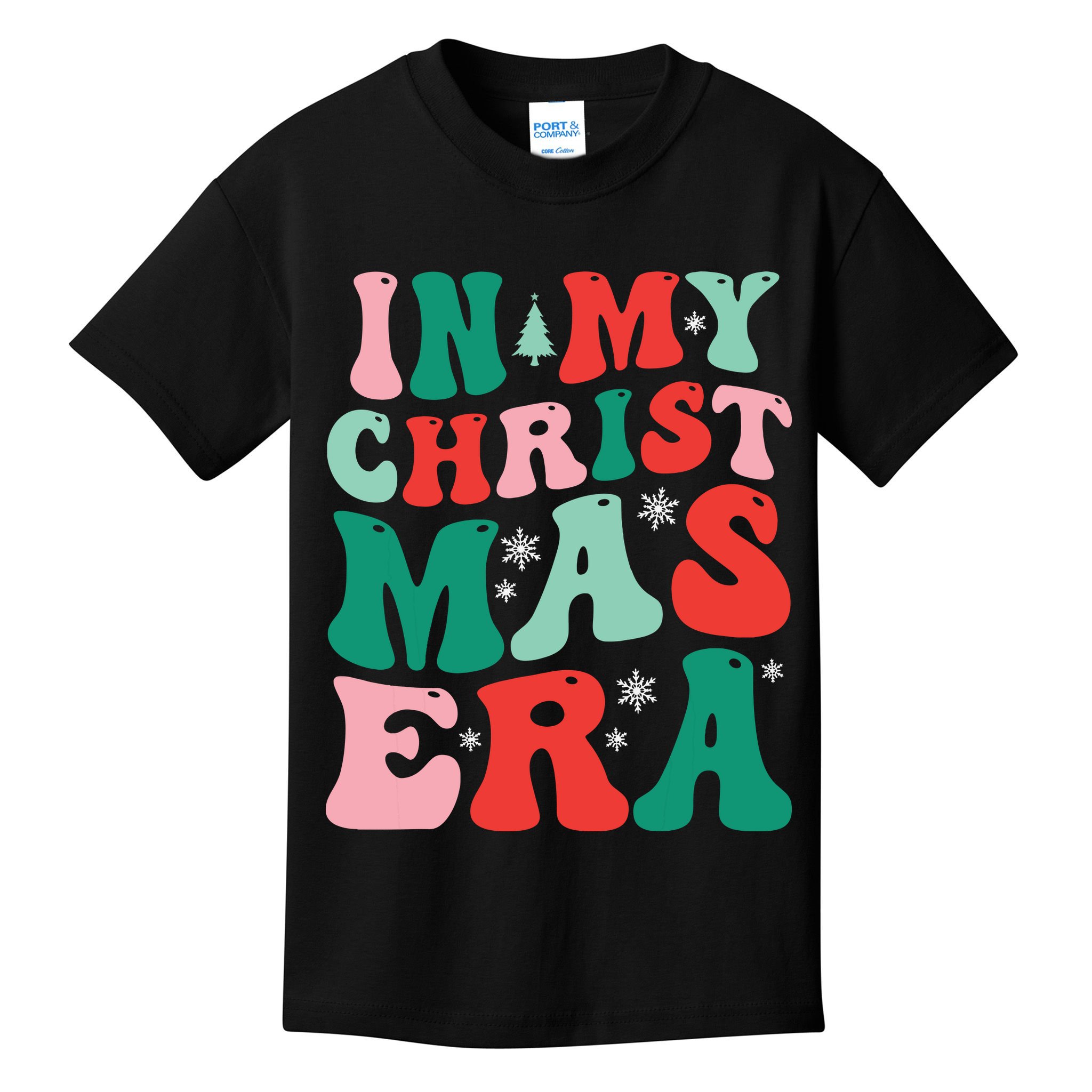 In My Christmas Era Groovy Xmas Kids T-Shirt