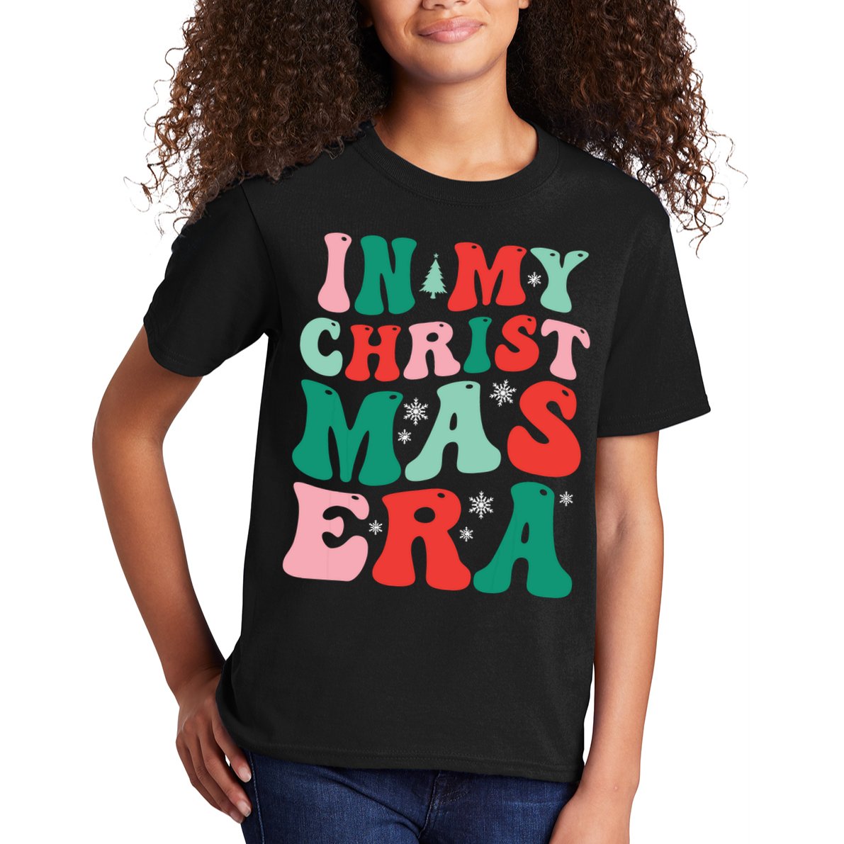 In My Christmas Era Groovy Xmas Kids T-Shirt