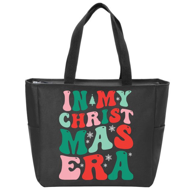 In My Christmas Era Groovy Xmas Zip Tote Bag