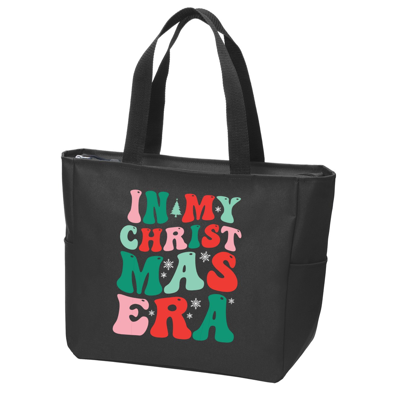 In My Christmas Era Groovy Xmas Zip Tote Bag