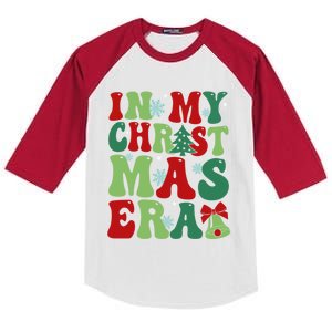 In My Christmas Era Xmas Party Season Pjm Cool Gift Kids Colorblock Raglan Jersey