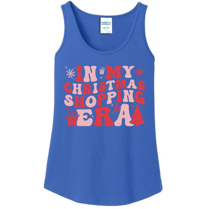 In My Christmas Shopping Era Retro Merry Christmas Holiday Gift Ladies Essential Tank