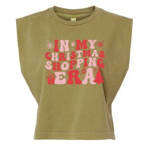 In My Christmas Shopping Era Retro Merry Christmas Holiday Gift Garment-Dyed Women's Muscle Tee