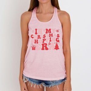 In My Christmas Shopping Era Retro Merry Christmas Holiday Gift Women's Knotted Racerback Tank