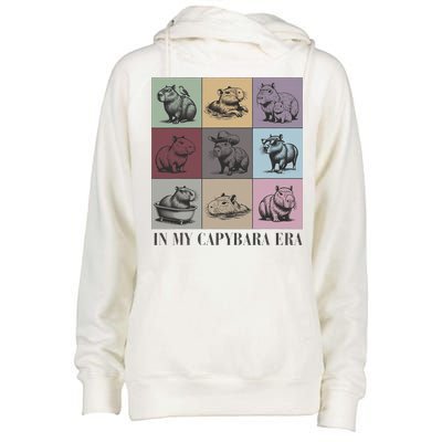 In My Capybara Era, Capybara Lover Gift Womens Funnel Neck Pullover Hood