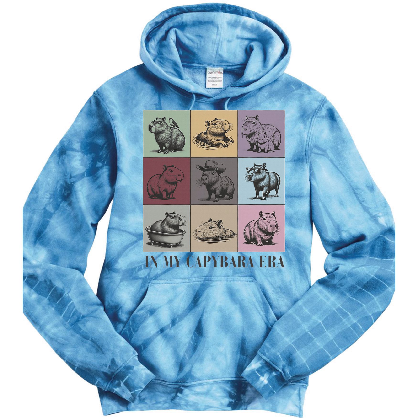 In My Capybara Era, Capybara Lover Gift Tie Dye Hoodie