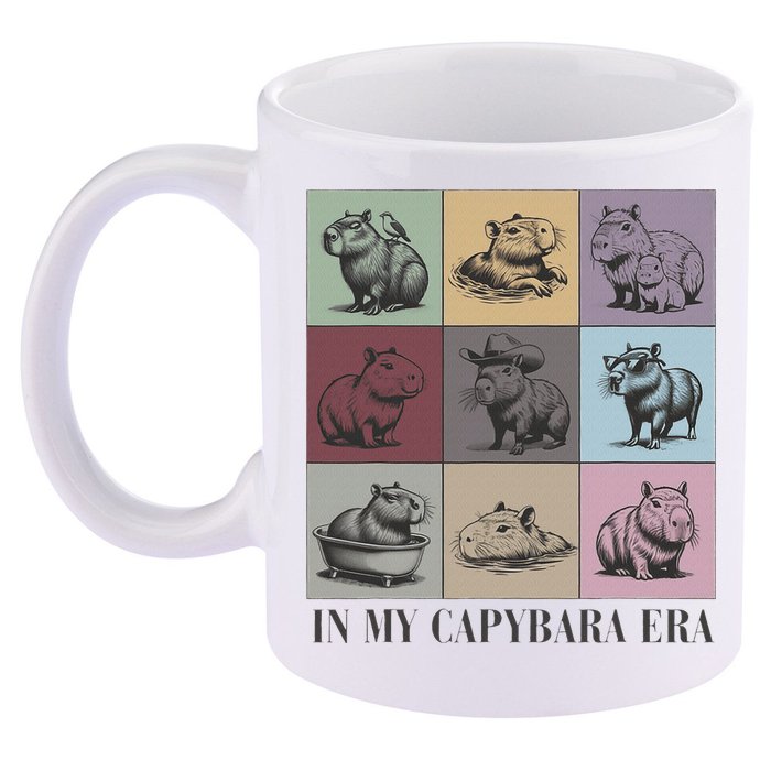 In My Capybara Era, Capybara Lover Gift 11oz C Handle Ceramic Mug