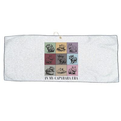 In My Capybara Era, Capybara Lover Gift Large Microfiber Waffle Golf Towel