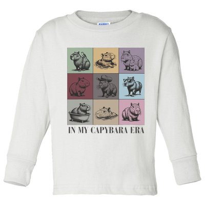 In My Capybara Era, Capybara Lover Gift Toddler Long Sleeve Shirt