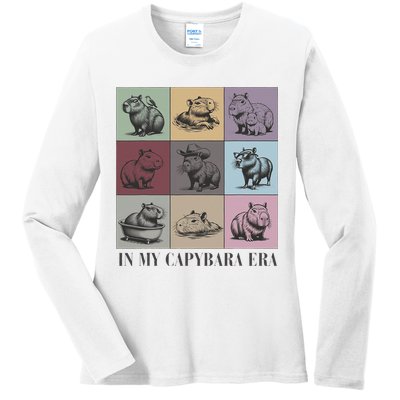 In My Capybara Era, Capybara Lover Gift Ladies Long Sleeve Shirt
