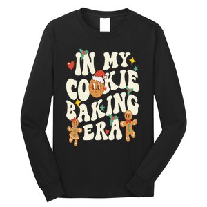 In My Cookie Baking Era Funny Holiday Baker Groovy Retro Long Sleeve Shirt